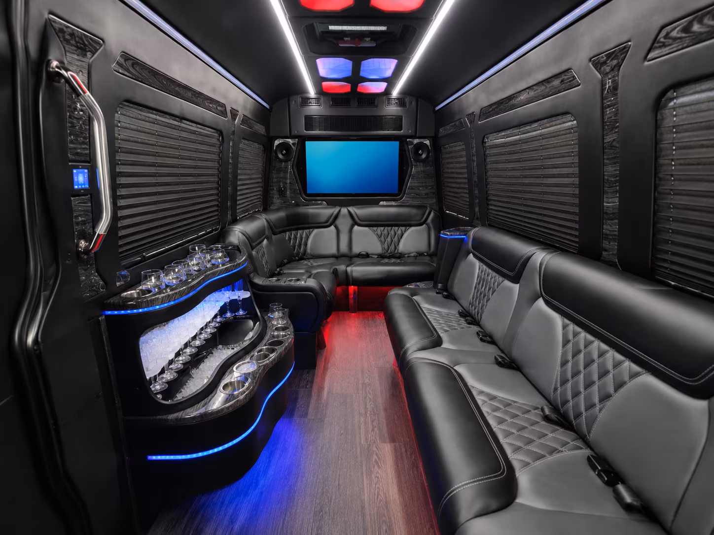 Plano Airport Shuttle & Transportation party bus exterior