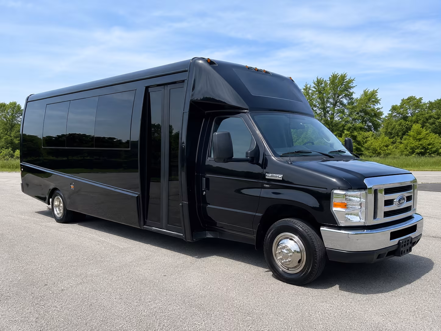Plano Airport Shuttle & Transportation party bus exterior