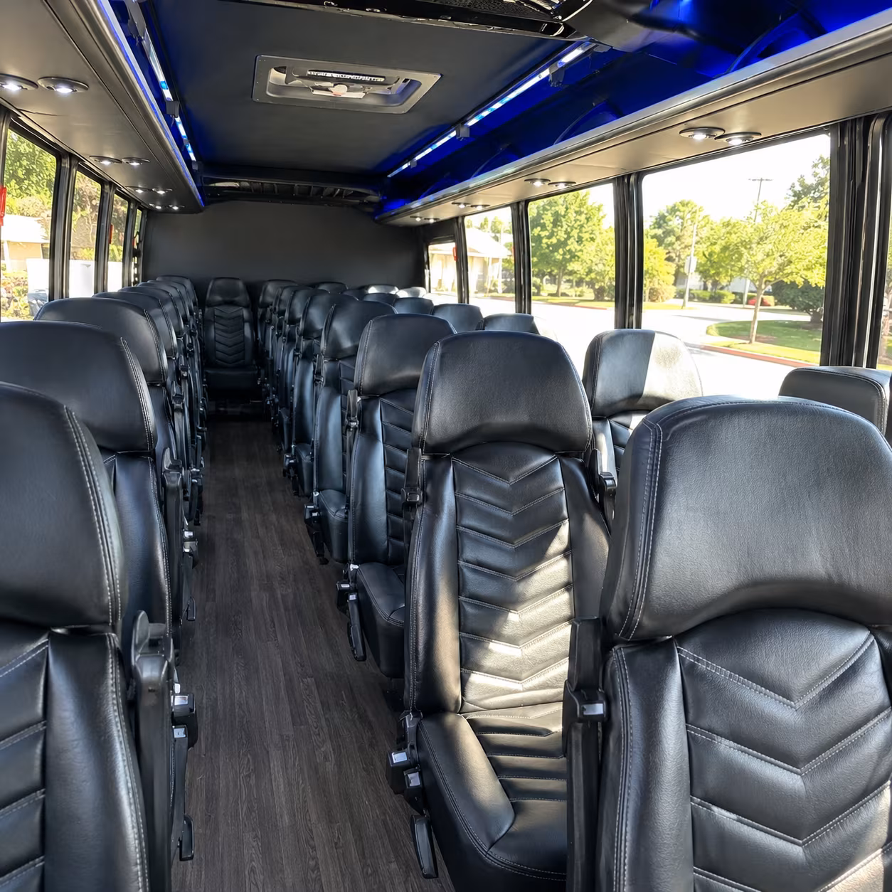 Plano Airport Shuttle & Transportation party bus exterior