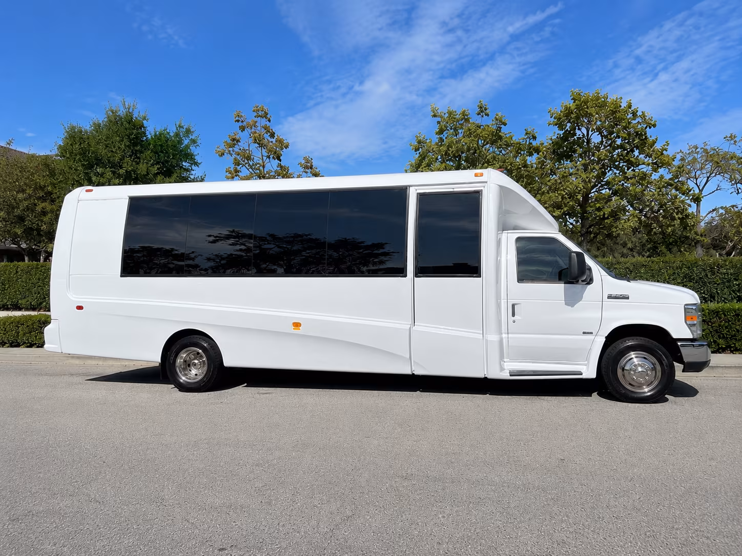 Plano Airport Shuttle & Transportation party bus exterior