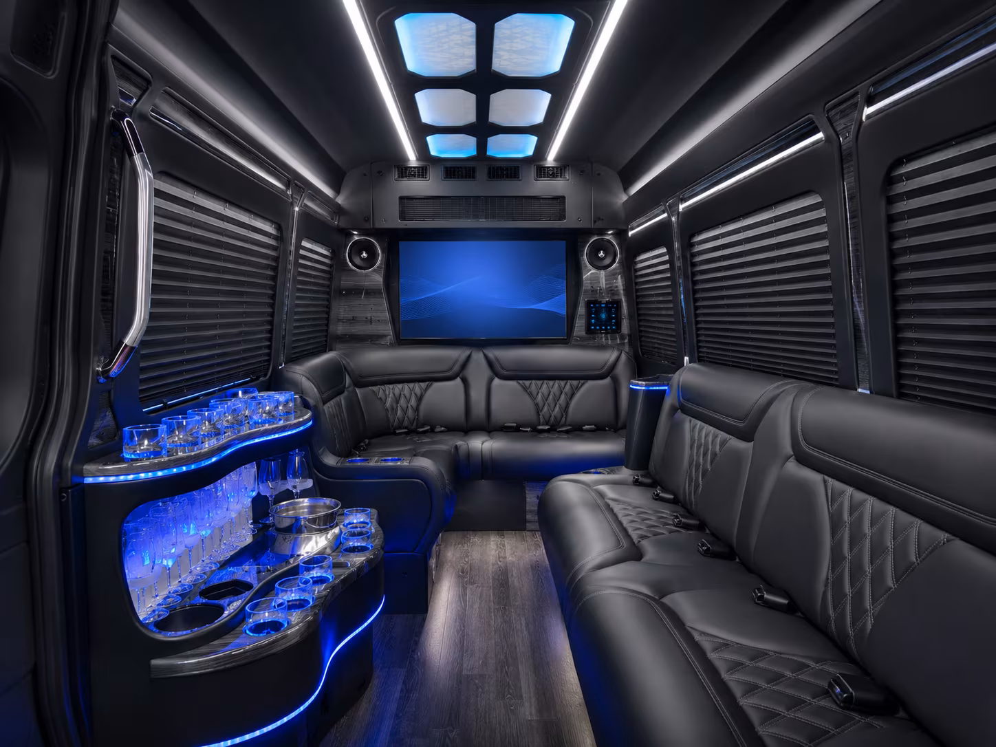 Plano Airport Shuttle & Transportation party bus exterior
