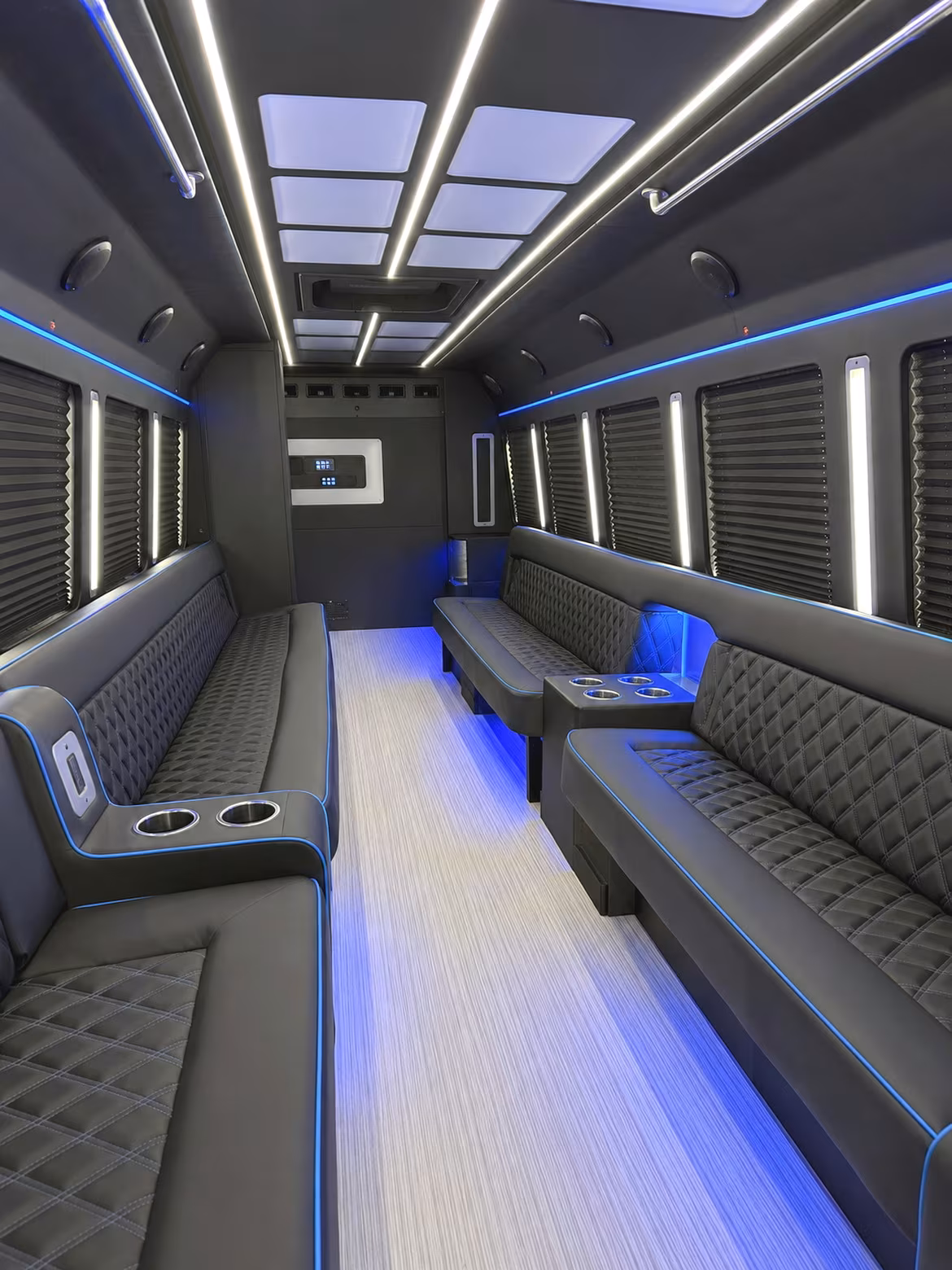 Plano Bachelor & Bachelorette Transportation party bus interior