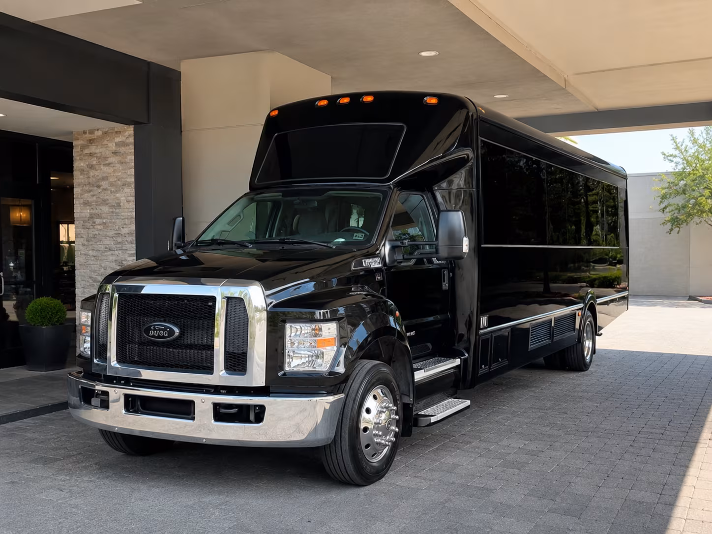 Plano Bachelor & Bachelorette Transportation party bus exterior