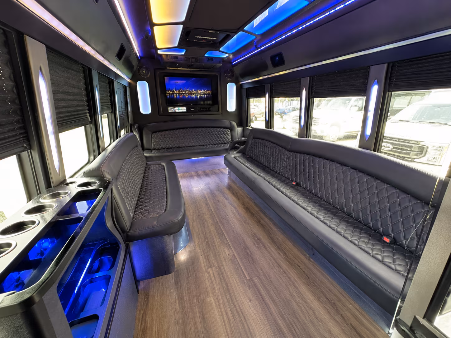 Plano Birthday, Sweet 16, & Quinceañera Transportation party bus exterior