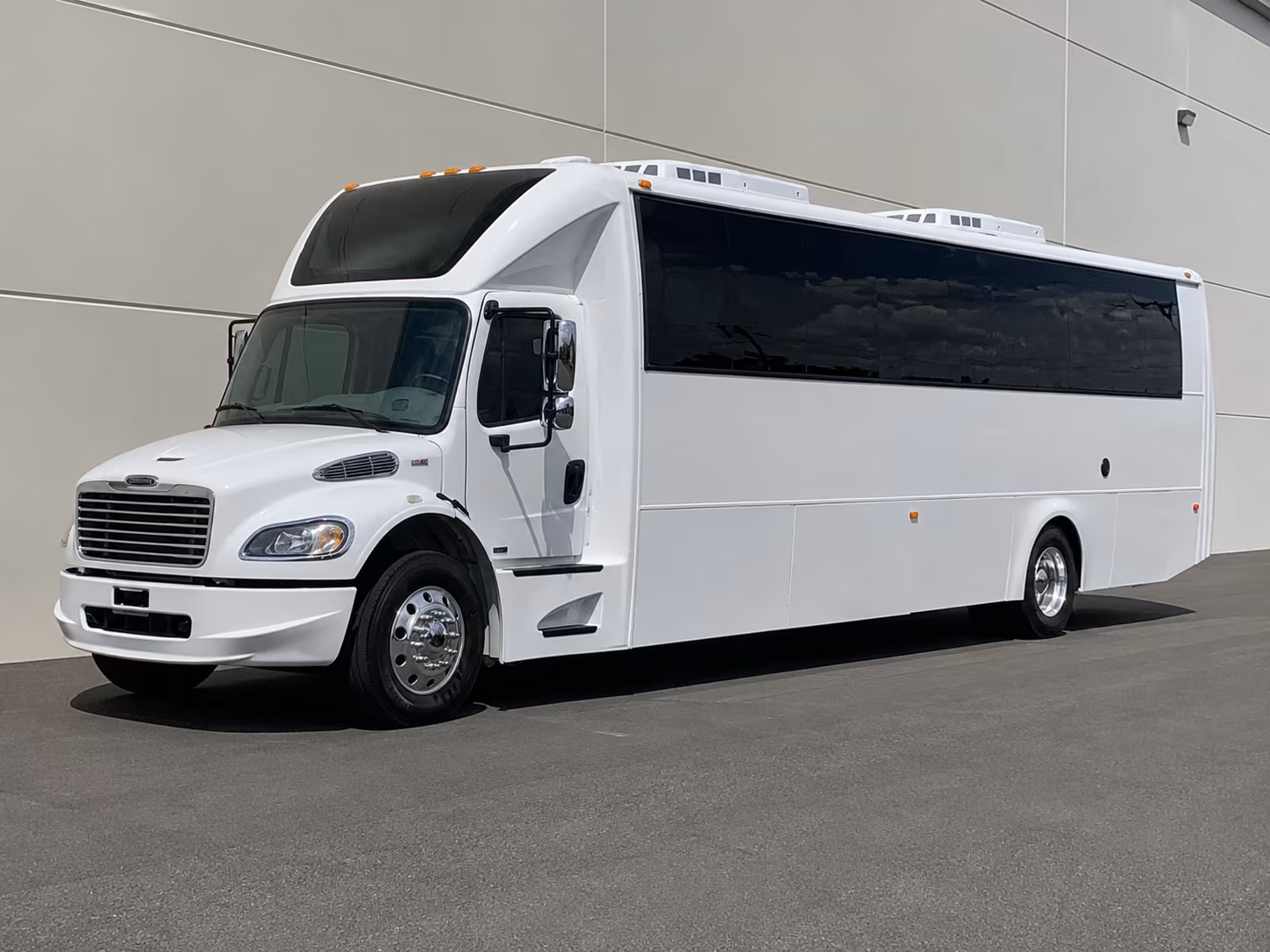 Plano Private Event Transportation party bus exterior