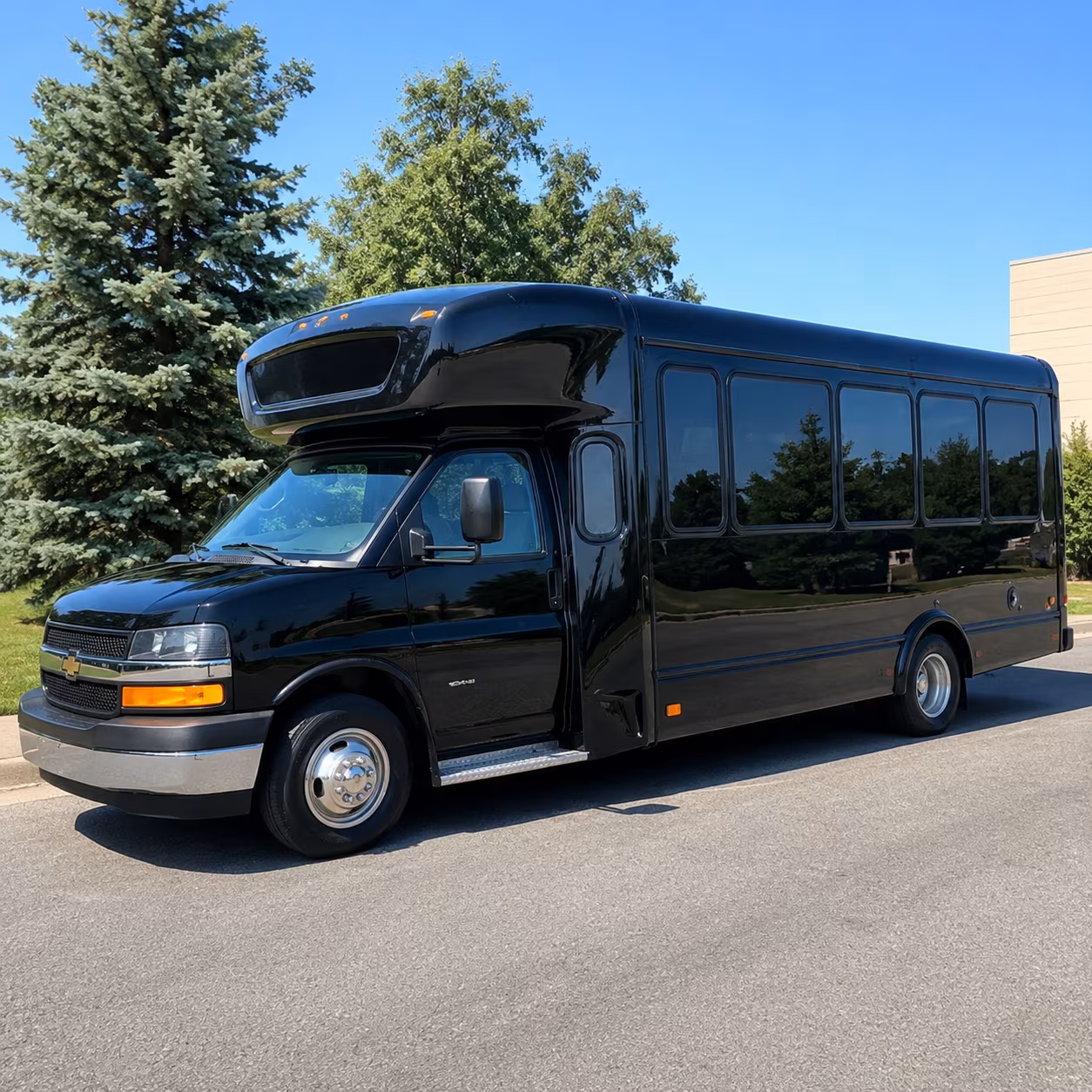 Plano Prom & Homecoming Transportation party bus exterior