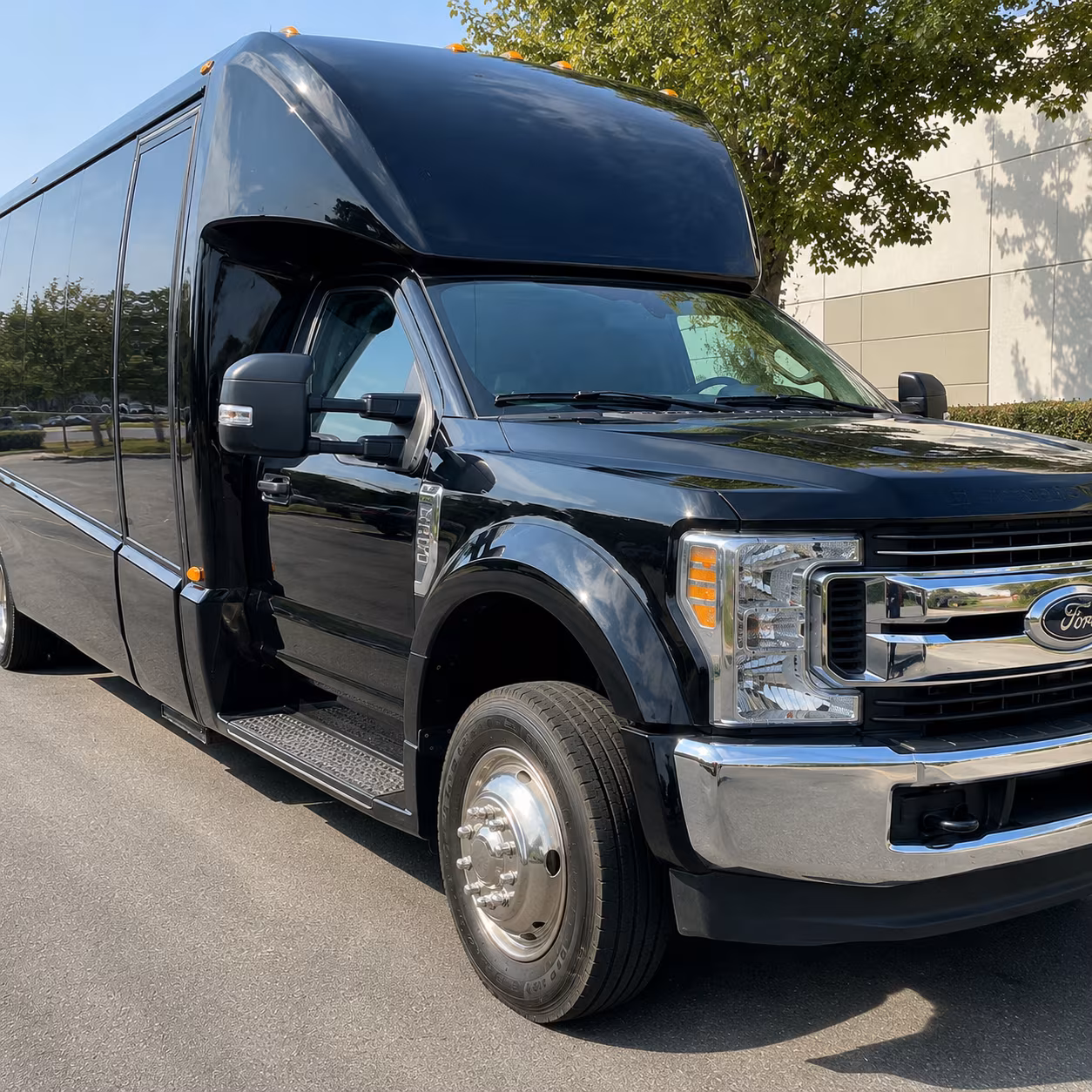 Plano School Event Transportation party bus exterior