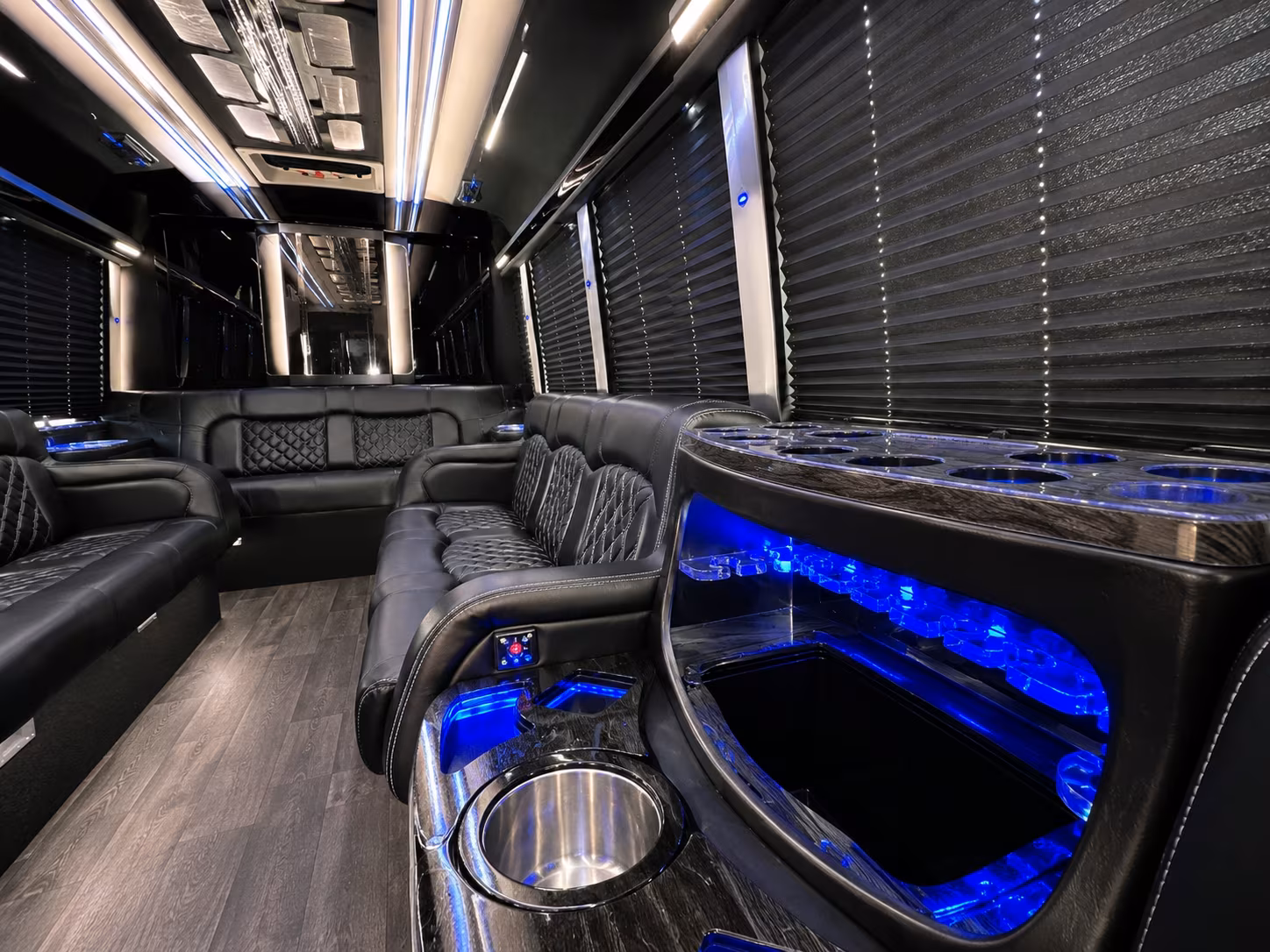 Plano Sporting Event Transportation party bus exterior