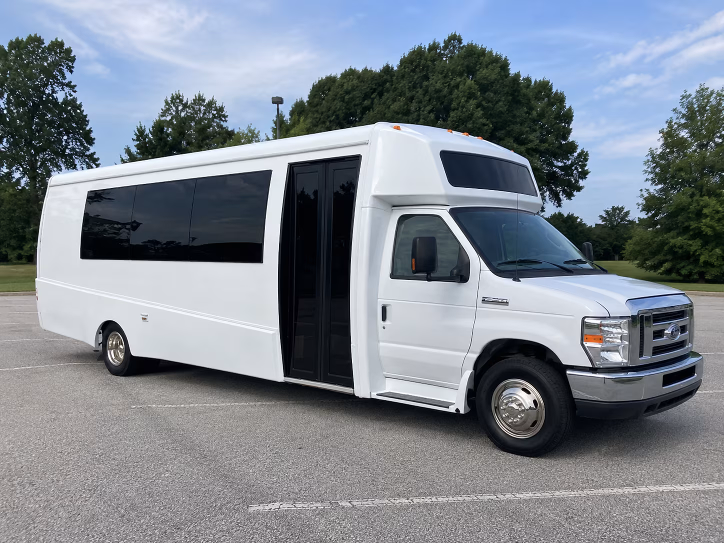 Plano Sporting Event Transportation party bus exterior