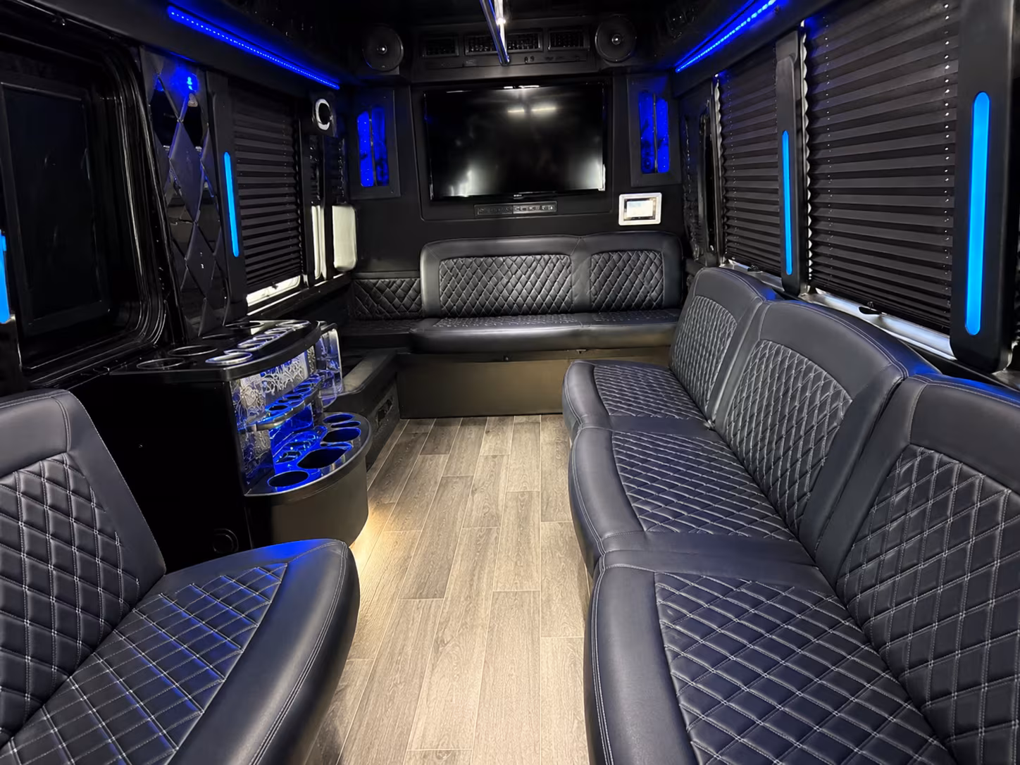 Plano Sporting Event Transportation party bus exterior