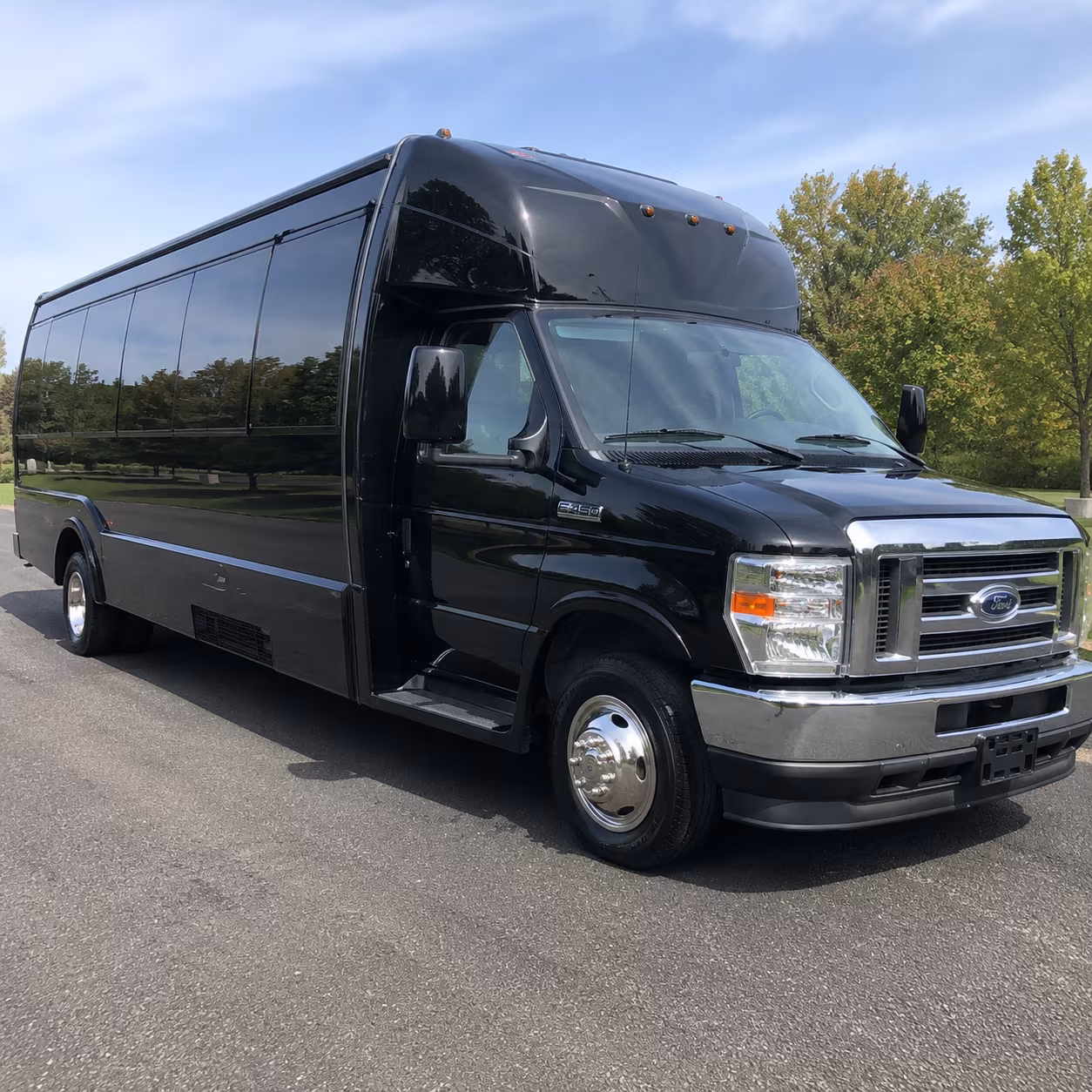 Plano Wedding Transportation party bus exterior