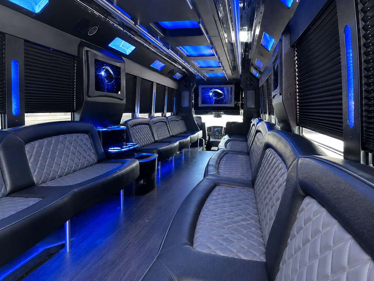 Plano Wedding Transportation party bus exterior