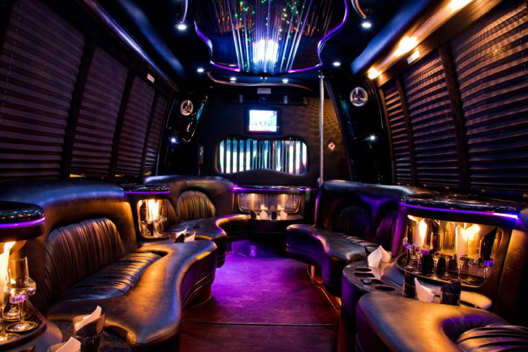 San Antonio 22 Passenger Party Bus Interior