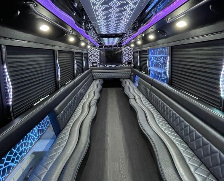 Abilene 30 Passenger Party Bus White Interior