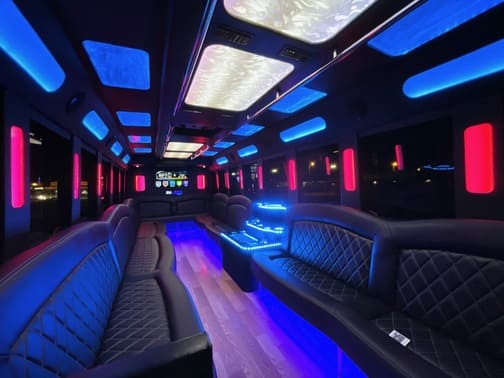 McKinney 35 Passenger Party Bus Interior